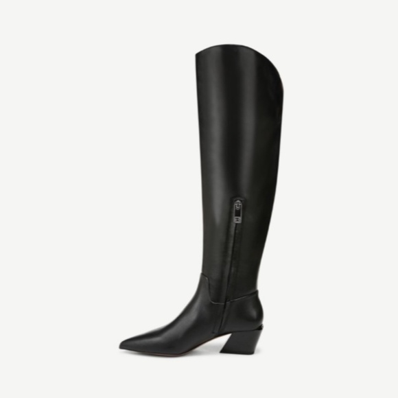 Franco Sarto Gwyn Knee High Boot In Black Leather (WIDE CALF) - Picture 10 of 11